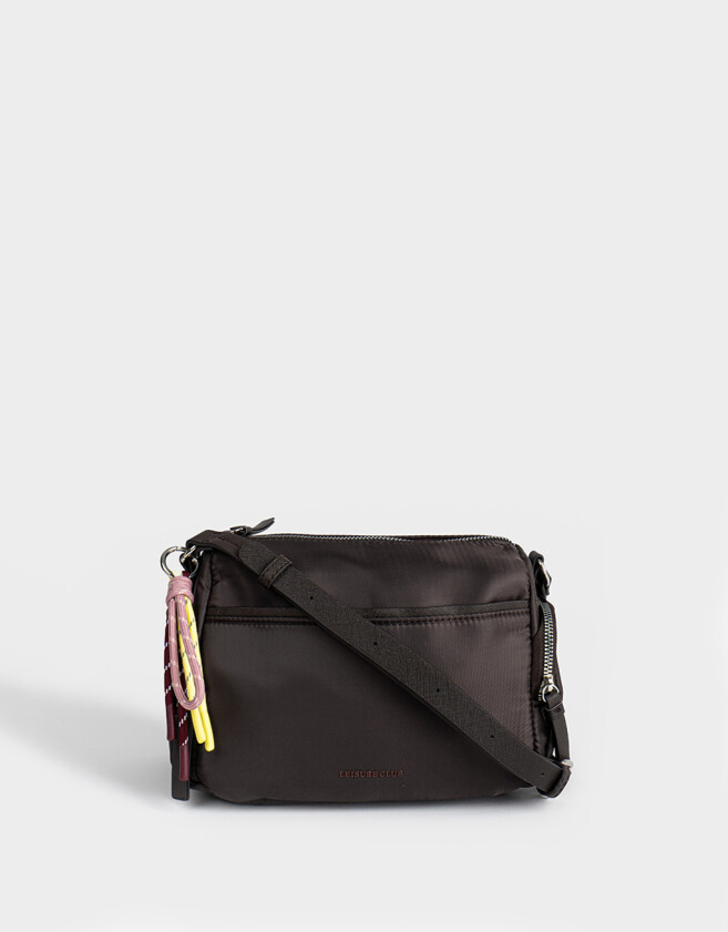 Bandoleras Bandolera Deportiva Con Charm - Marron Oscuro