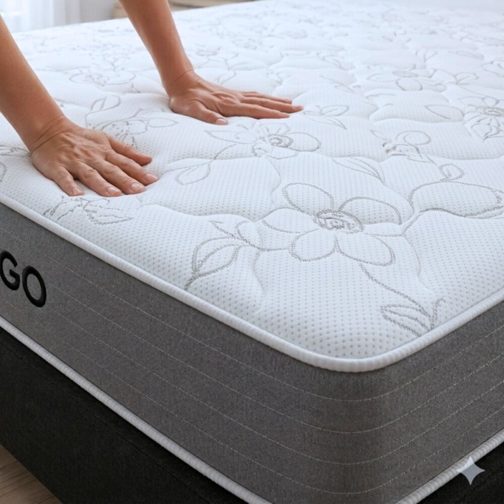 SOMMIER - MEGA SUEÑO 2 PLAZAS 100% ESPUMA CON BOX