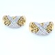 Caravanas clips combinadas en oro 18k con brillantes Caravanas clips combinadas en oro 18k con brillantes
