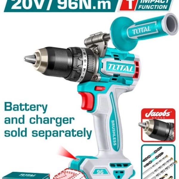 TALADRO ATORNILLADOR 20V 96NM TOTAL TIDLI209687 TALADRO ATORNILLADOR 20V 96NM TOTAL TIDLI209687