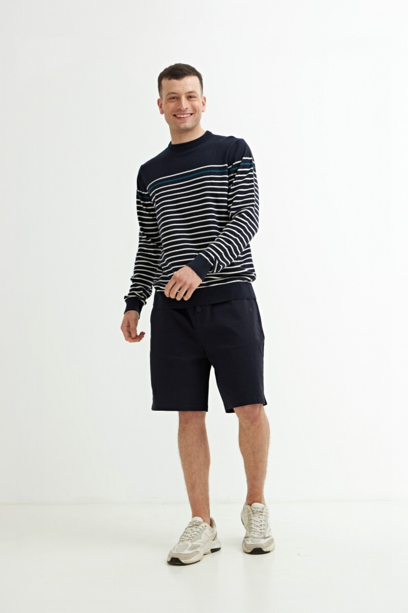 Sweater a rayas AZUL MARINO