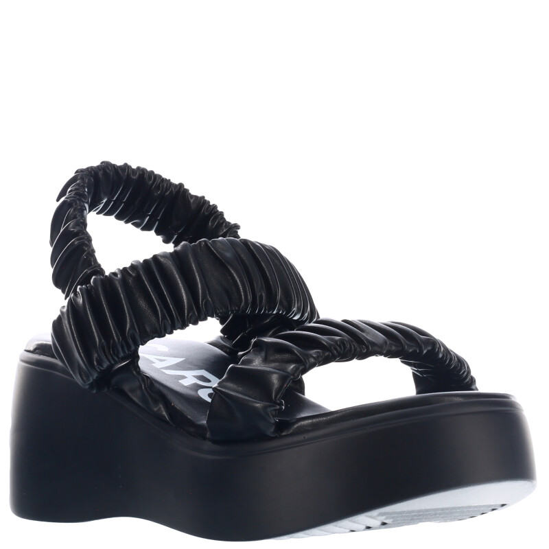 Sandalias de Mujer Miss Carol VOLGA con tiras fruncidas Negro