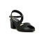 Comfortflex Sandalia Tira Ancha C/pulsera Taco Medio - Dama Negro