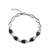 Pulsera lagrima-Plata 925-Piedra zirconia y zafiro-PU3015 - Adulto - Conpiedra
