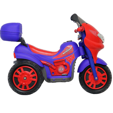 Moto A Batería Con Reversa Luces Y Sonido + Casco Rojo