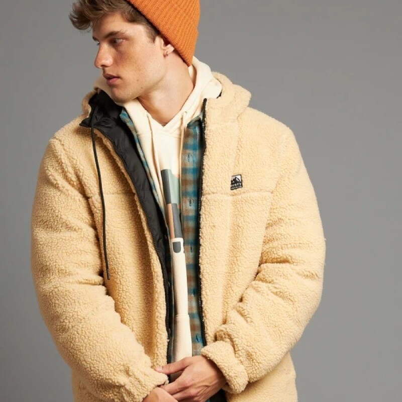 Campera Hombre Nylon Abrigo Rusty Negro