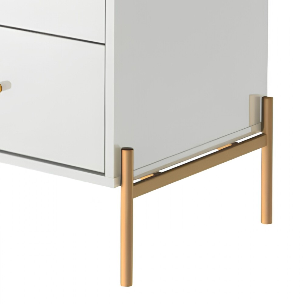 Cómoda Aparador Jasper 1.82 White Gloss Gold