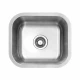 Pileta De Cocina Acero Inoxidable Simple 45.7X40.6X20.3Cm Bajo Y Sobre Mesada Incluye Desague Y Canastilla Aqualia