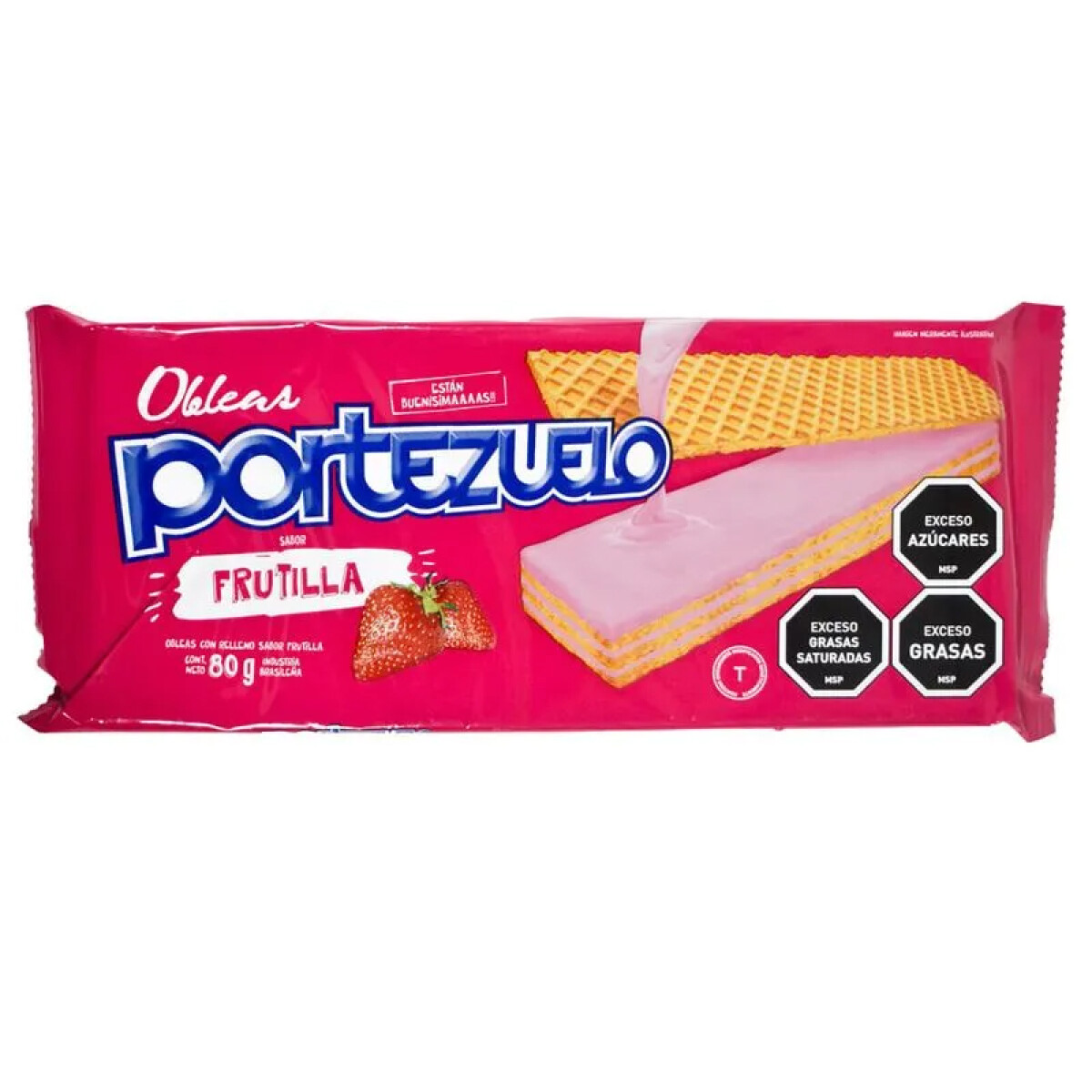 Oblea Portezuelo - Sabor Frutilla 