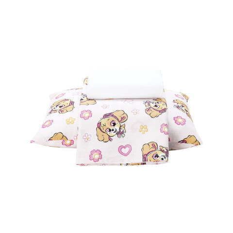 Juego Sábanas para Cuna Dohler 100% Algodón Paw Patrol ROSA