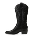 Botas de Mujer Miss Carol EDNA tejana con diseño en la caña Negro
