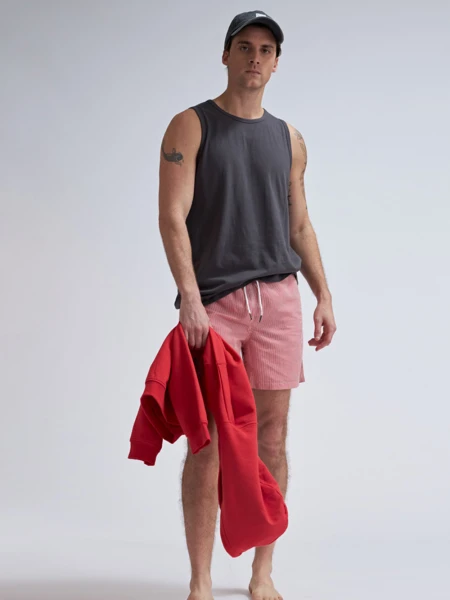 Short de baño Rojo Y Blanco