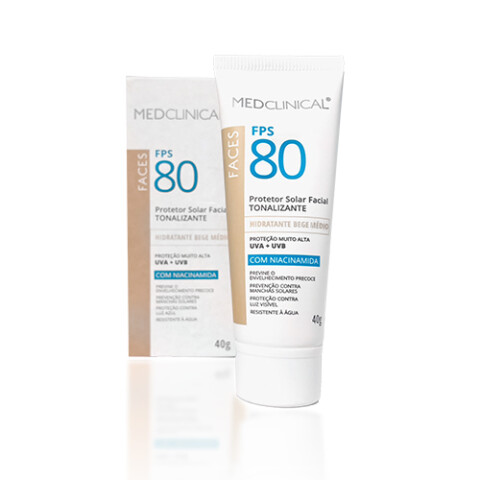 Protector solar facial SPF 80 Medclinical Beige medio