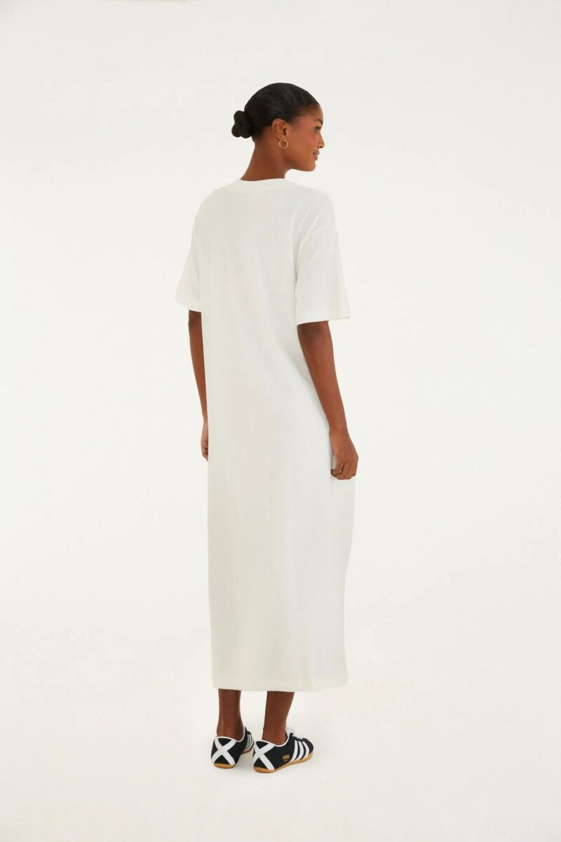 VESTIDO LARGO COCO Blanco