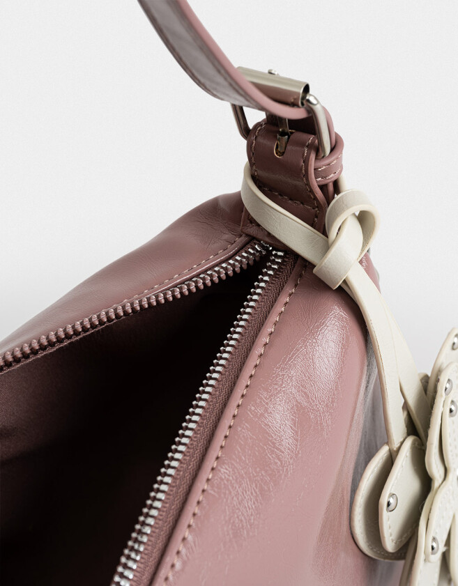 Bandoleras Bandolera Con Charm - Rosa Viejo