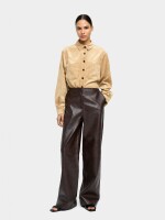 Pantalón Efecto Piel marron