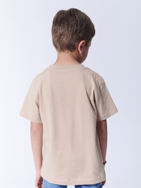 Remera algodón flame Beige