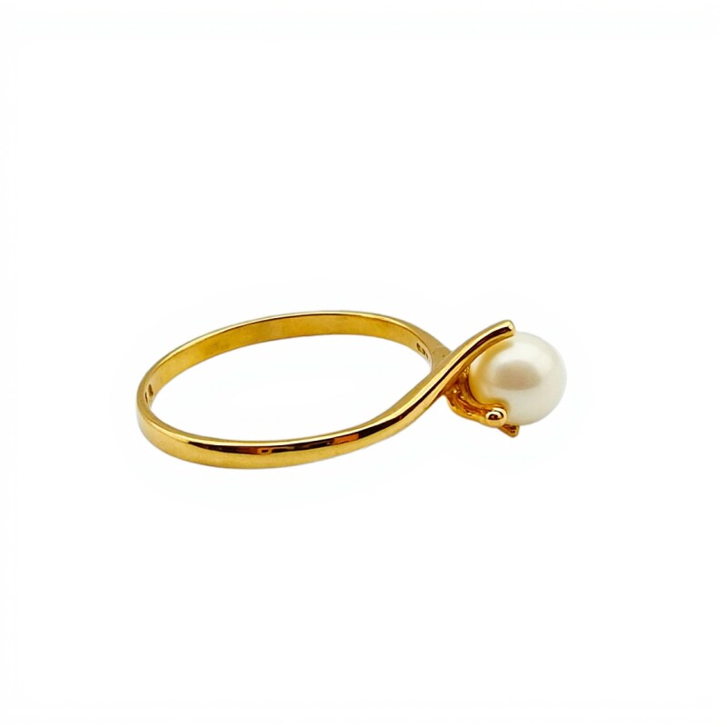 Anillo Solitario-Oro bajo-Perla española-AN8164 conperla