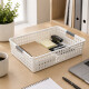 Cesto Organizador calado con asas 35 x 26 x 8.5 cm BLANCO