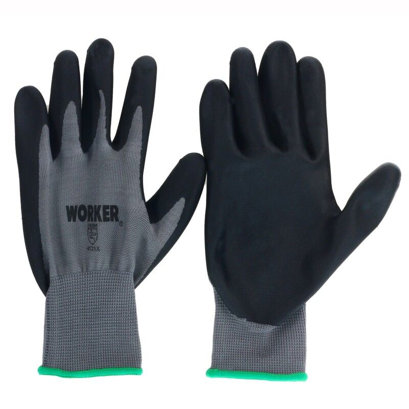Guantes Unisex Worker Guante Mecanico Nitrilo Negro