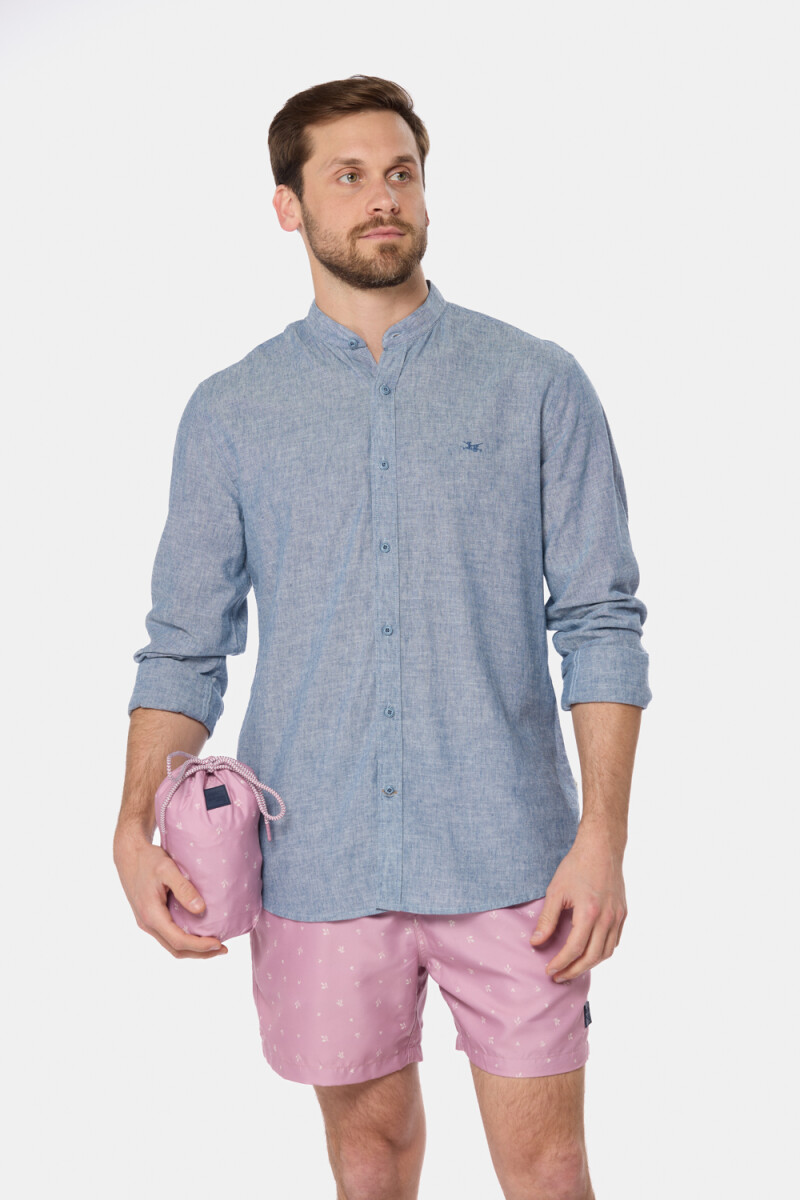 SHORT DE BAÑO ESTAMPADO - Rosado 