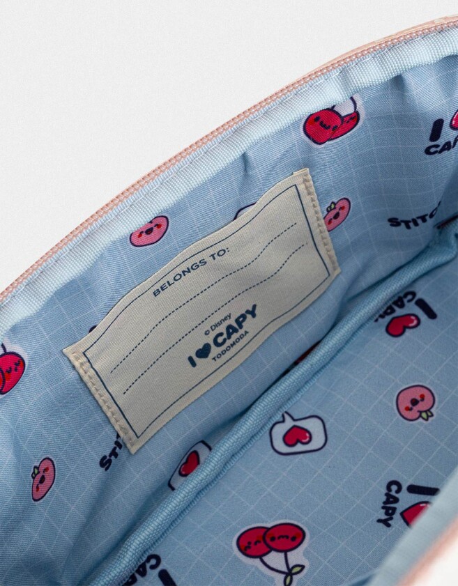 Porta Cosméticos Portacosméticos "stitch Capybara" - Blanco Crema