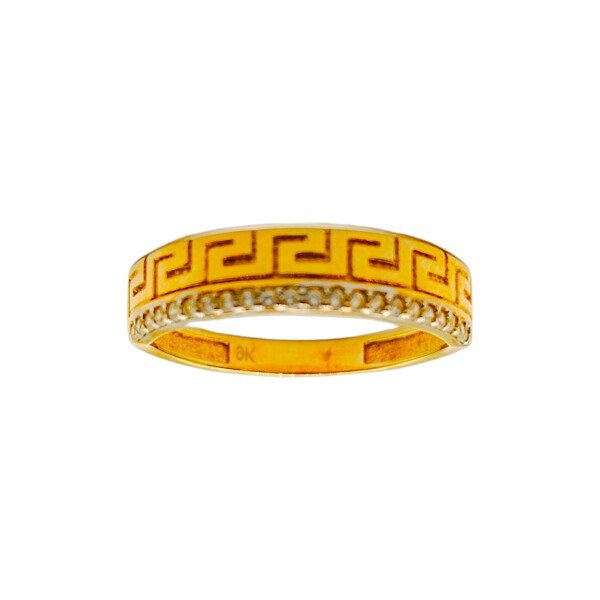 Anillo-Oro bajo-Piedra zirconia-AN8045 conpiedra