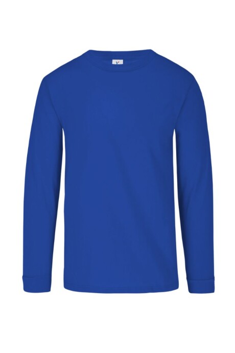 Camiseta a la base niño manga larga Azul Royal