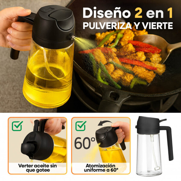 Spray Aceite Vinagre Pulverizador Liquidos Rociador 470ml IMBACK Negro Spray Aceite Vinagre Pulverizador Liquidos Rociador 470ml IMBACK Negro