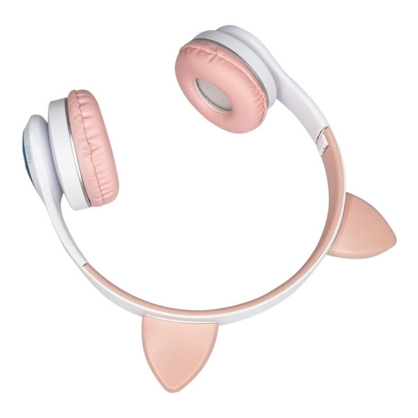 Auricular Bluetooth Goldtech Orejitas Gato Inalambricos Mic Variante color Blanco