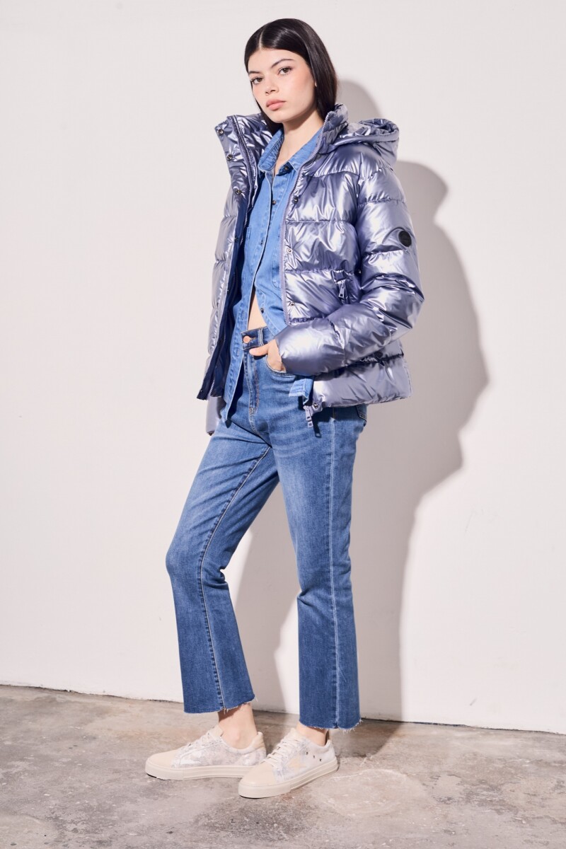 Campera Engomada Water Repellent Celeste