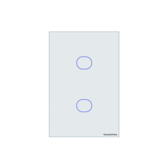 Plaqueta inteligente WIFI touch 2 canales blanco -TRAMONTINA TE3902
