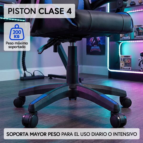Silla Gamer Ergonomica Escritorio Reclinable Soporta 200kg Imback Negro con Azul Silla Gamer Ergonomica Escritorio Reclinable Soporta 200kg Imback Negro con Azul