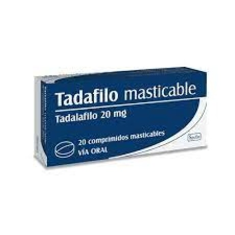 Tadafilo 20 mg x20 Comprimidos Masticables – Suplemento para Potencia Masculina Tadafilo 20 mg x20 Comprimidos Masticables – Suplemento para Potencia Masculina