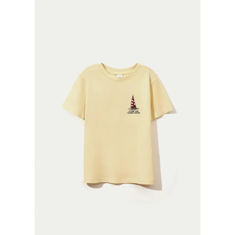 CAMISETA MM MASC AMARELO CLARO