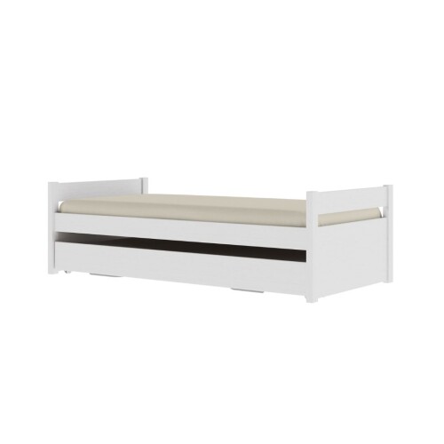 Cama Marinera Doublé 1 Plaza Madera Maciza - Linea Funcional Blanco