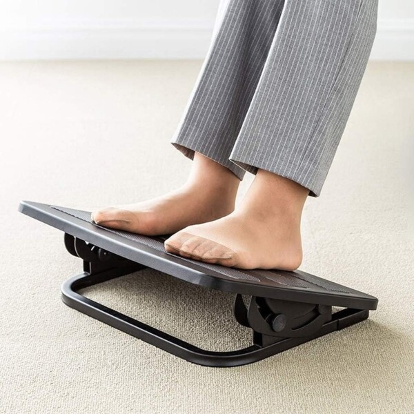 Soporte Ergonomico Pies Ajustable Mejora Postura Brateck Variante Color Negro