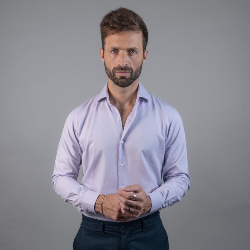 Camisa Luxury Lila espigado