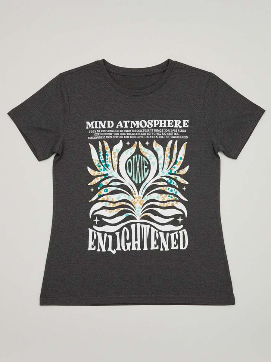 T-SHIRT FRESIA DIXIE - Gris Oscuro 