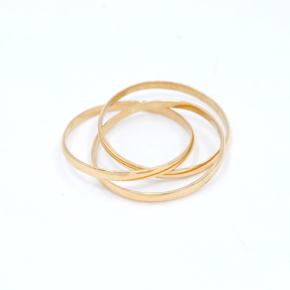 Anillo Triple Alianza En Oro 18K Amarillo Anillo Triple Alianza En Oro 18K Amarillo