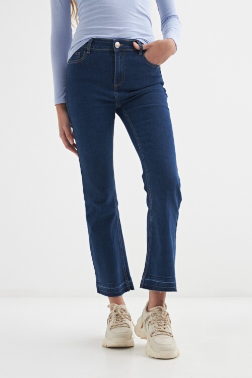 Jean Flared Cropped AZUL