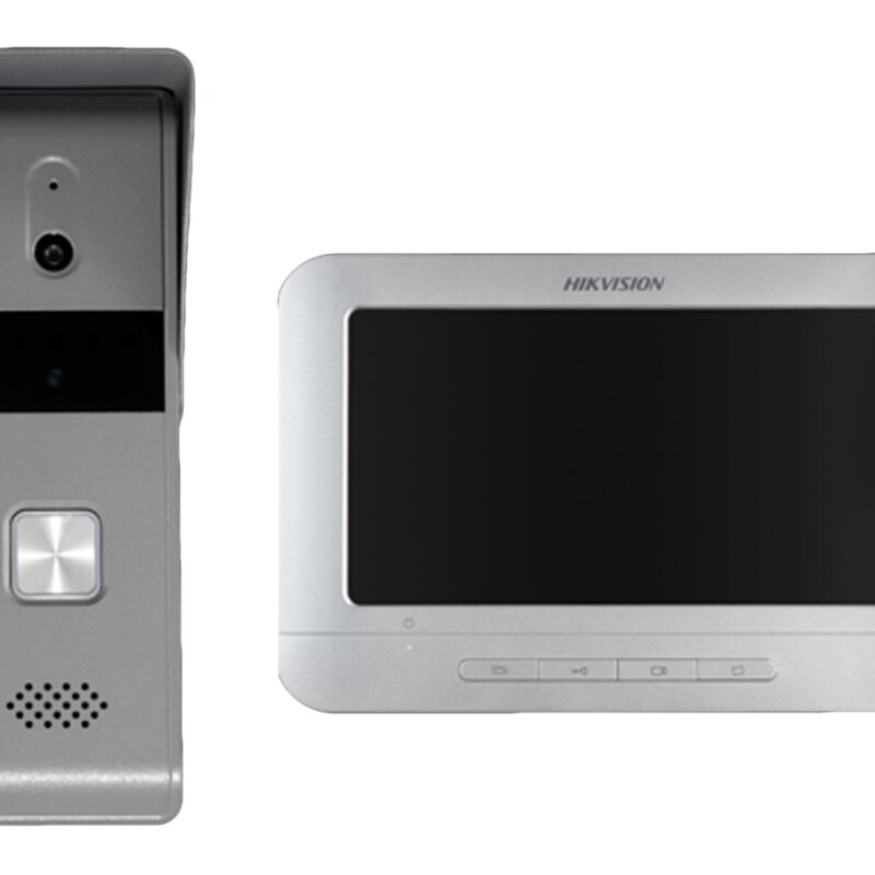 Hikvision DS-KIS203T - Sistema de intercomunicación de vídeo - cableado - 7" monitor LCD - 1 cámara(s) - CMOS Hikvision DS-KIS203T - Sistema de intercomunicación de vídeo - cableado - 7" monitor LCD - 1 cámara(s) - CMOS
