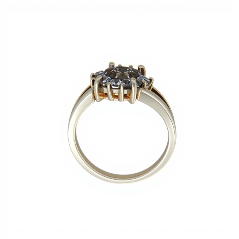 Anillo Flor-Plata 925-Piedra Zirconia Varias-AN3243 conpiedra