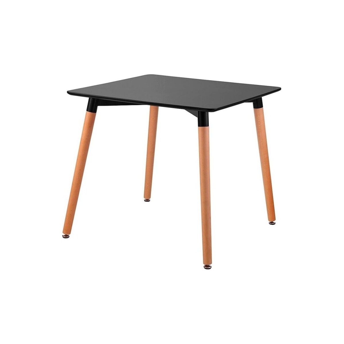 Mesa Eames Cuadrada - Negro,Marrón claro 