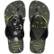 Sandalias Infantiles Havaianas Kids Max Heroes Negro - Amarillo
