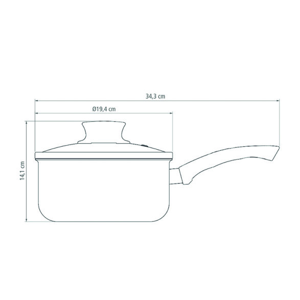 Olla con mango modelo "PARIS", 18cm. -TRAMONTINA TR5994