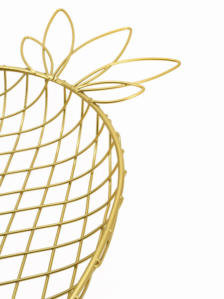 FRUTERO DE METAL PIÑA DORADO