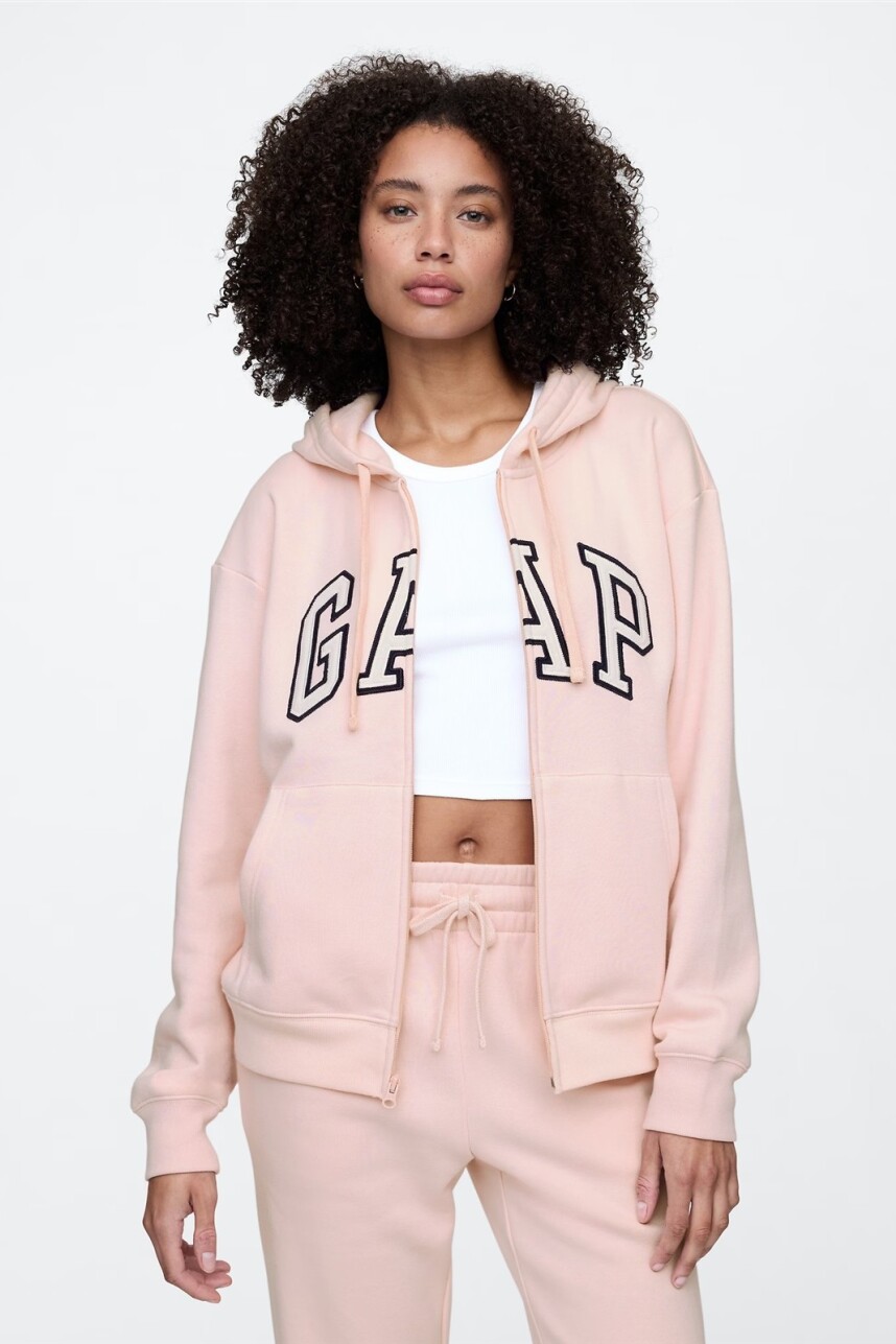 Canguro Con Cierre Logo Gap Mujer Misty Rose 2