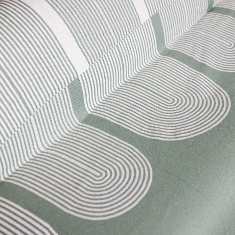 Manta para sillón y cama con diseños semicírculo verde 180 x 230 cm