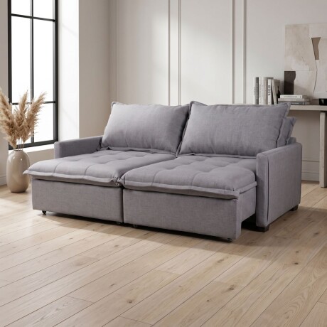 Sofá Cama Oliver - Tela Microfibra 12091 (Gris)
